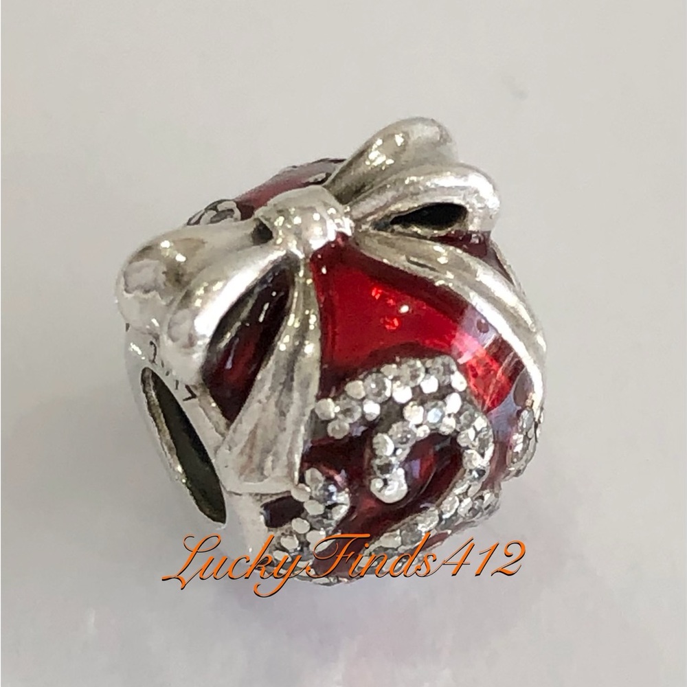 Authentic Pandora Red Ornament 2017 Lim Ed Charm Retired Pandora Christmas Charm